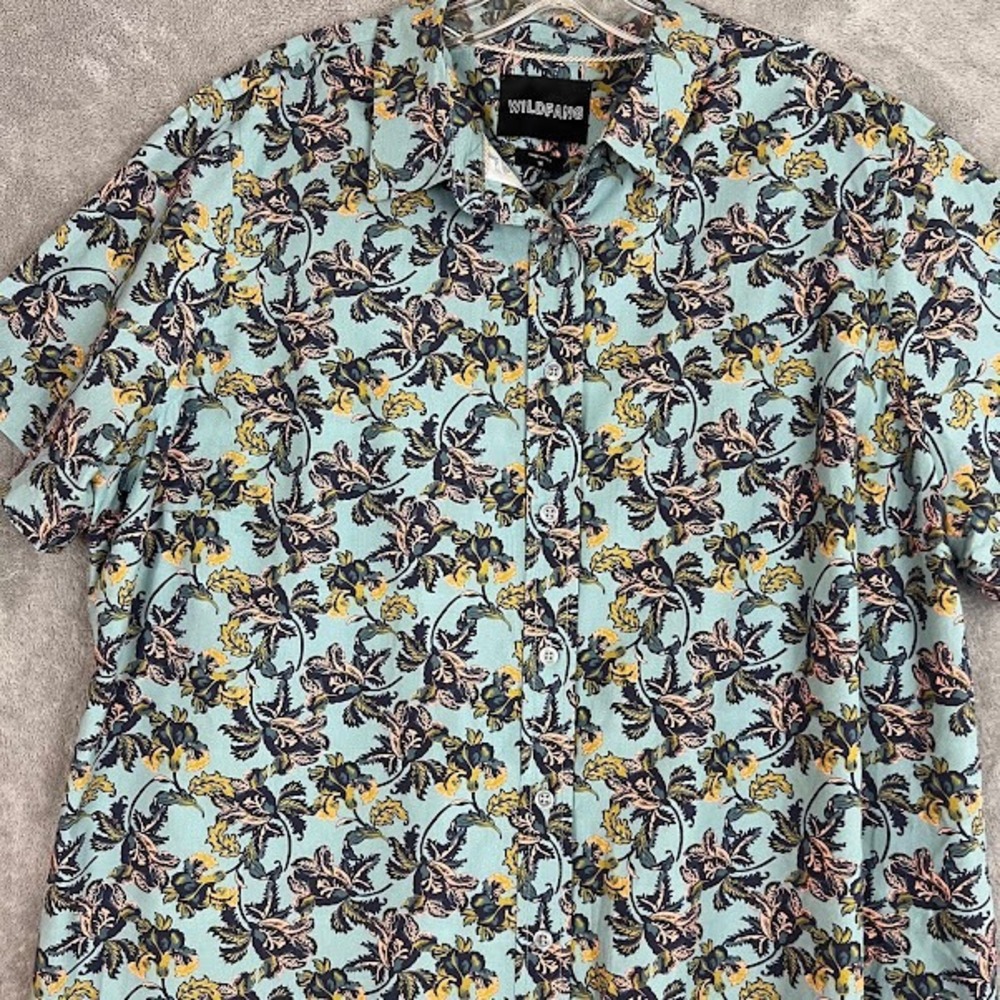 Wildfang The Essential Button Up Shirt Unisex 1X Floral Casual Everyday Career - Picture 2 of 9